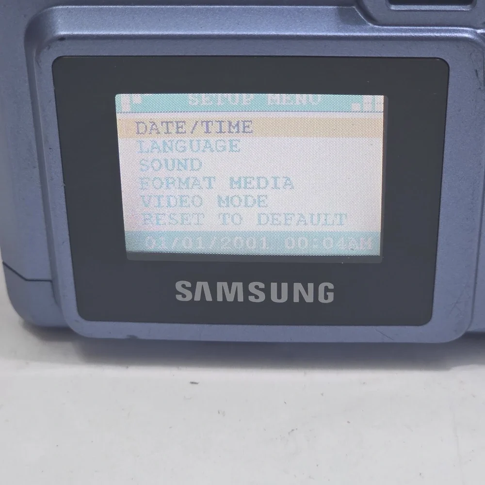 Samsung Digimax 130 1.3MP Vintage Digital Camera Silver Blue Tested Works Y2K